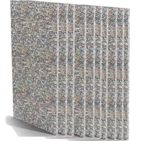 Set di 10 Pannelli Acustici in poliuretano, 200x100x4 cm, 80 kg/m³ | Pannelli fonoassorbenti per pareti | Multi-isolamento 20 m²