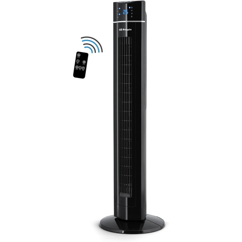 Orbegozo Ionic Tower Fan with Remote Control, 60W, LED Front Panel