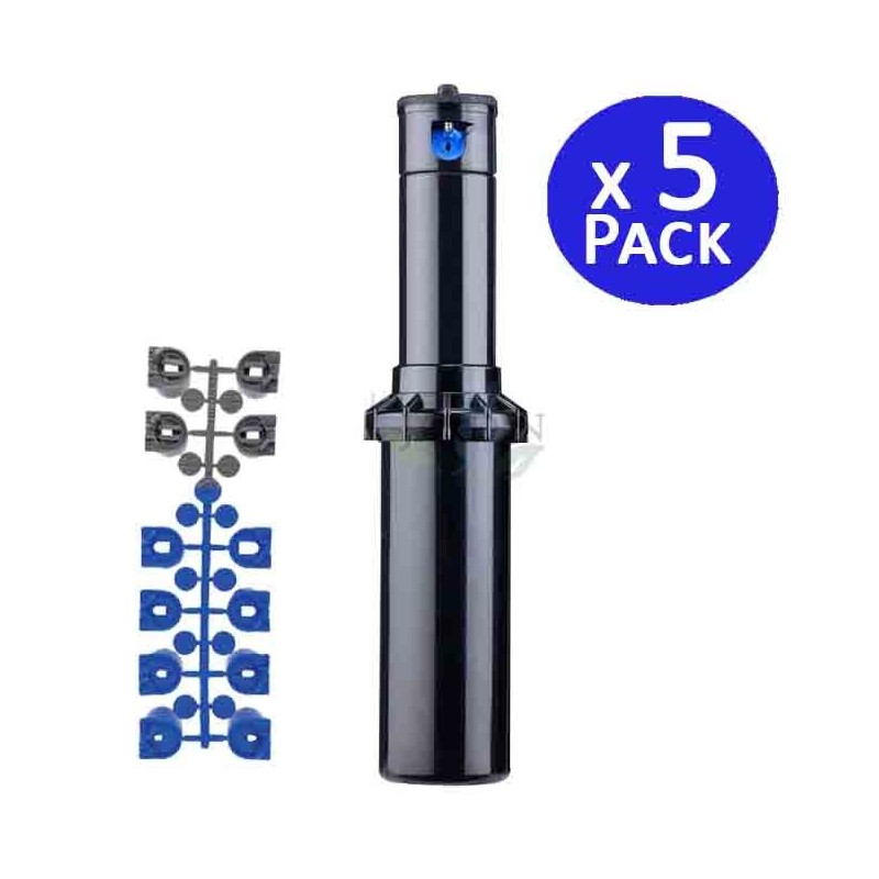 Hunter PGP-04 3/4'' Irrigation Sprinkler | Pack of 5 Pop-Up Garden Sprinklers 6.4-15.8 m | Professional Lawn Sprinkler