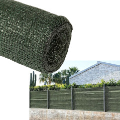 Schattierungsnetz 2 x 10 Meter, 85% Sichtschutz, dunkelgrün, für Gärten, Terrassen und Grundstücksabgrenzungen.