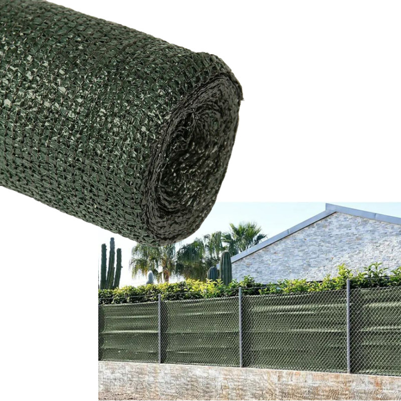 Shade netting 2 x 10 meters, 85% concealment, dark green, for gardens, terraces and plot delimitation