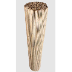 Canisse en bambou naturel entière 1,2 x 5 mètres, Occultation 95%, tiges de bambou naturelles pour terrasses et jardins