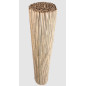 Canisse en bambou naturel entière 1,2 x 5 mètres, Occultation 95%, tiges de bambou naturelles pour terrasses et jardins