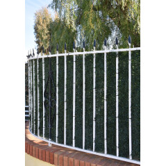 Haie de Jardin Artificielle 2x3 m | Clôture de Protection de Jardin à Feuilles bicolore larges avec Dissimulation à 85%