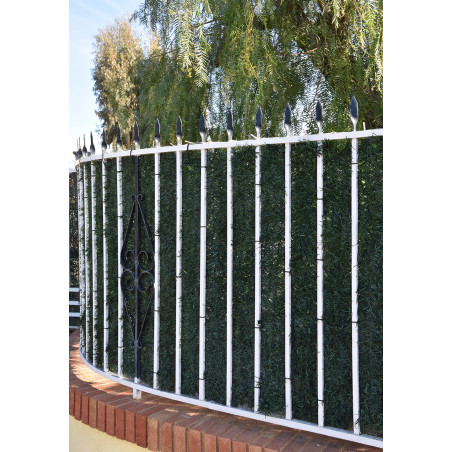 Haie de Jardin Artificielle 2x3 m | Clôture de Protection de Jardin à Feuilles bicolore larges avec Dissimulation à 85%