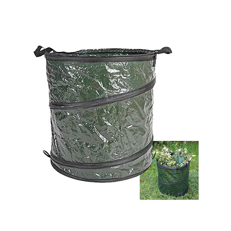 Sac à déchets de jardin Autonome et pliable, Stable et robuste 46x47 cm, 115 litres