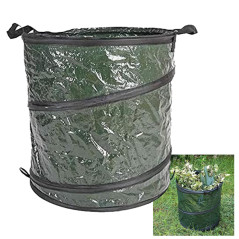 Lot de 2 Sac à déchets de jardin Autonome et pliable, Stable et robuste 46x47 cm, 115 litres