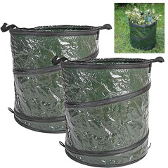 Lot de 2 sacs à déchets de jardin 46x47 cm 115 litres pour feuilles