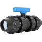 Válvula PE Fitting para Tuberias de Polietileno 63mm. Llave de Paso para Unir Tubos de Polietileno Agricola o Alimentario de 63 Válvula PE Fitting para Tuberias de Polietileno 63mm. Llave de Paso para Unir Tubos de Polietileno Agricola o Alimentario de 63