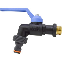 Robinet de jardin à sphère antigel 1/2''. Spécial anti-gel, résiste aux températures basses jusqu'à -20°C