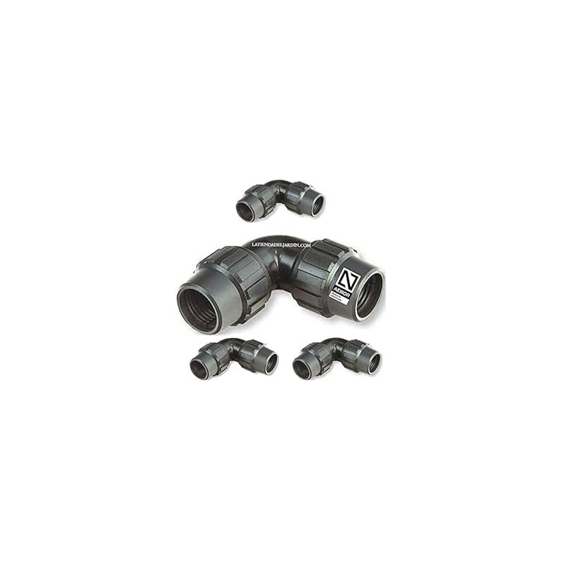 Pack 4 Cotovelos PE 20mm para Tubo | Certificado AENOR | Irrigação & Canalização Pack 4 Cotovelos PE 20mm para Tubo | Certificado AENOR | Irrigação & Canalização