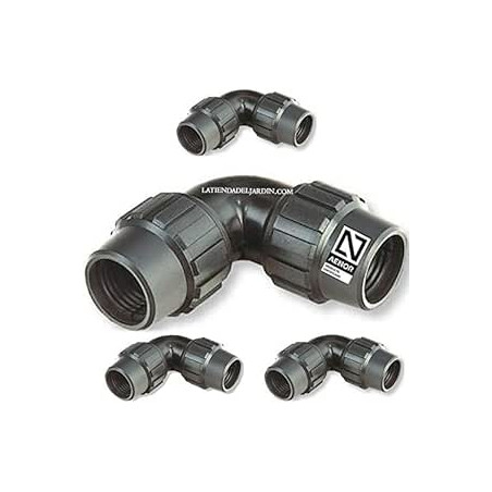 4er-Set PE-Winkel 20mm für Rohr | AENOR-Zertifikat | Bewässerung & Sanitär