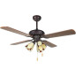 Ventilateur de plafond Orbegozo avec lumière, 4 pales, 105 cm, 60W et 3 vitesses, CT55106 Ventilateur de plafond Orbegozo avec lumière, 4 pales, 105 cm, 60W et 3 vitesses, CT55106