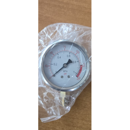 Glycerin-Manometer Kugel 0-10 Bar 1/4'' | Druckmessgerät | Sanitär und Gartenbau