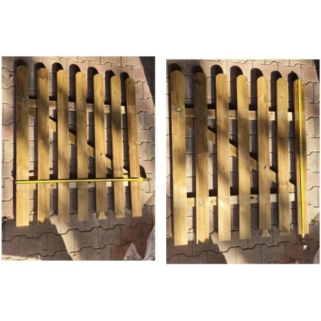 Puerta clásica de madera jardín 120 x 100 cm