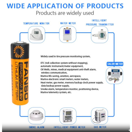 Batteria al litio di ricambio per analizzatore d'acqua intelligente Blue Connect