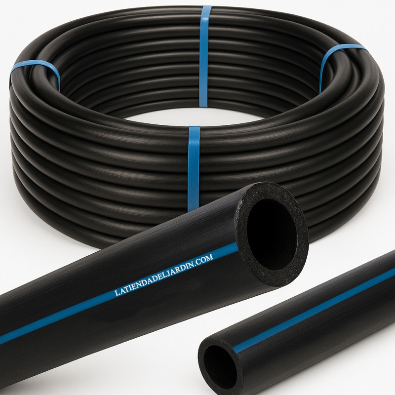 Tubo per acqua potabile da 16 mm, 10 bar, 200 m | Tubo in polietilene a bassa densità (PE40) per uso alimentare da 16 mm | Tubo