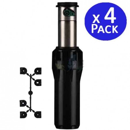 Set di 4 Irrigatore Hunter I-25-04-SS-B Regolabile, in Acciaio, Gittata da 11,9 a 21,6 metri