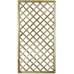 Painel de treliça de madeira 50x180 cm | Quadrados de 9 cm | Decoração interna ou externa | Treliça decorativa para jardim