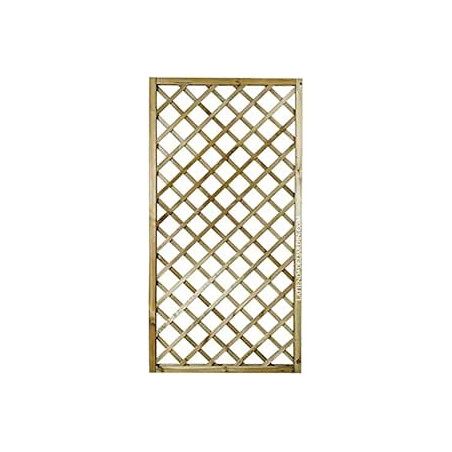 Painel de treliça de madeira 50x180 cm | Quadrados de 9 cm | Decoração interna ou externa | Treliça decorativa para jardim