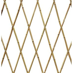 Treliça de madeira 60x240 cm | Treliça de bambu | Treliça para terraço externo | Treliça extensível | Treliça decorativa para ja