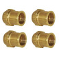 Set di 4 Raccordo femmina in ottone 20 mm x 1/2'' per tubo in polietilene | Unione per Tubi Irrigazione Set di 4 Raccordo femmina in ottone 20 mm x 1/2'' per tubo in polietilene | Unione per Tubi Irrigazione