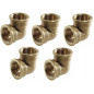 Pacote com 5 Cotovelos Fêmea de Latão 3/4" | Conexão de Latão AENOR | Cotovelo com Rosca Fêmea de 3/4" | Conector para Tubo Pacote com 5 Cotovelos Fêmea de Latão 3/4" | Conexão de Latão AENOR | Cotovelo com Rosca Fêmea de 3/4" | Conector para Tubo