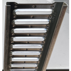 Grille de garage 100x13cm, en ulma galvanisé nervuré, revêtement de fermeture pour zones de circulation