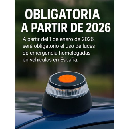 Luz de emergência V16 aprovada pela DGT com geolocalização