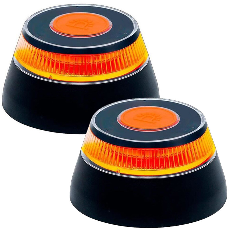 Pack 2 Luces de Emergencia coche V16 Homologada DGT con Geolocalización
