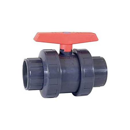 Valvola PVC 20. Valvola a sfera in PVC filettato da 20 mm. Rubinetto a sfera filettato 1/2''