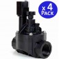 Set di 4 Elettrovalvola di Irrigazione Rain Bird 100HVF, 24V, 1'', con Regolatore di Flusso, per Programmatori Elettrici