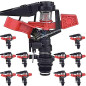 Set di 25 Irrigatore agricolo circolare e settoriale da 1/2'' | Irrigatore a impulsi per prato da 8 a 13 m