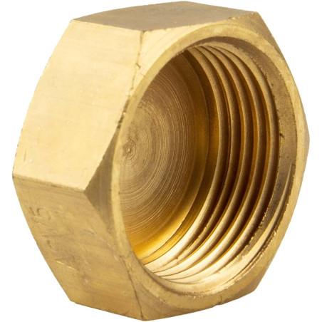 Pack of 5 1 1/4" Female Brass Plugs | Aenor Brass Fittings