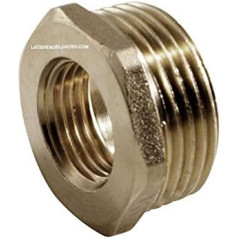 Pack 5 Tuerca latón 3/4'' x 1/2'' | Accesorio latón Aenor | Tuerca de latón roscados | Tuerca reducida latón Aire, Agua, Gas