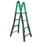 Litan 7+7-step telescopic multi-position metal ladder. Maximum working height 3.7 m Litan 7+7-step telescopic multi-position metal ladder. Maximum working height 3.7 m