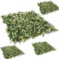 Lot de 4 Mur Végétal Artificiel Brise-Vue Verdissement Balcon Clôture de Jardin, avec Treillis, Feuilles de Flavo, 50 x 50 cm Lot de 4 Mur Végétal Artificiel Brise-Vue Verdissement Balcon Clôture de Jardin, avec Treillis, Feuilles de Flavo, 50 x 50 cm