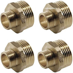 4 x Brass nipple 1 1/4 "x 1" thread