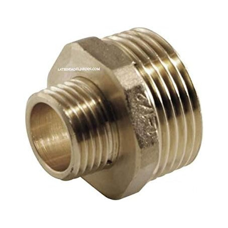 Lot de 5 Mamelon Laiton mâle 1'' x 3/4'' | Accessoire en laiton Aenor | Bouchons filetés en laiton | Réduit mâle en laiton Air,