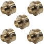 Pack 5 Machón latón 3/4'' x 1/2'' | Accesorio latón Aenor | Machones de latón roscados | Machón reducido latón Aire, Agua, Gas Pack 5 Machón latón 3/4'' x 1/2'' | Accesorio latón Aenor | Machones de latón roscados | Machón reducido latón Aire, Agua, Gas