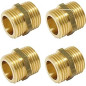 4 x Brass nipple 2 "thread 4 x Brass nipple 2 "thread