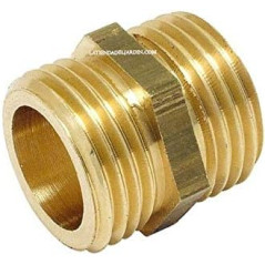 Pack 4 Machón latón 1 1/4'' | Accesorio laton Aenor | Machones de latón roscados | Machón Roscado latón para Aire, Agua, Gas