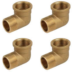 4 x 1 1/2 "brass male female elbow