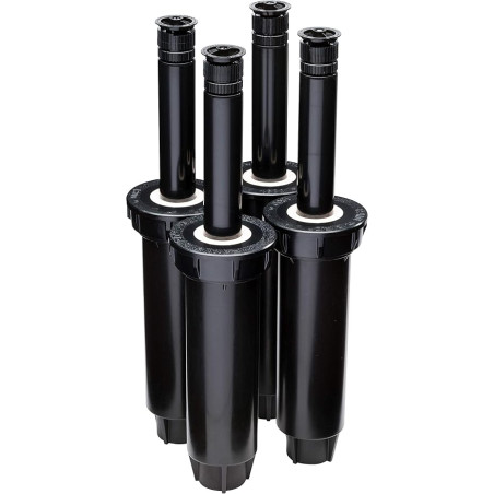 4er-Pack Rain Bird 1804 Professional 0-360° Versenkregner für die Gartenbewässerung, 1/2'' Innengewinde, 10cm Hubhöhe