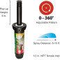 Lot de 4 arroseurs escamotables professionnels Rain Bird 1804 0-360° pour arrosage de jardin, filetage femelle 1/2'', hauteur de Lot de 4 arroseurs escamotables professionnels Rain Bird 1804 0-360° pour arrosage de jardin, filetage femelle 1/2'', hauteur de