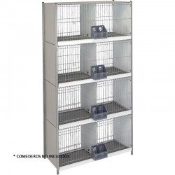 Galvanized sheet metal pigeon cage 8 departments with legs