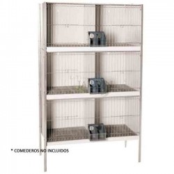 Gaiola para pombos com 6 compartimentos | Gaiola elétrica para pombos e outras aves com zonas independentes | Com pés, 100x45x16