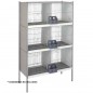 Gaiola para pombos em chapa galvanizada com 6 compartimentos | Com pernas, 100 x 45 x 169 cm