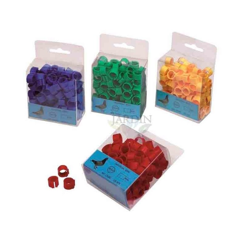 Lot de 100 anneaux en plastique de 8 mm pour pigeons | Identification pratique et durable | Couleur aléatoire
