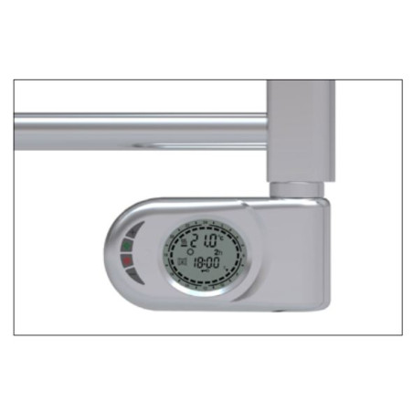 Toalheiro elétrico programável de 400 W, preto fosco | Toalheiro preto de design para banheiros